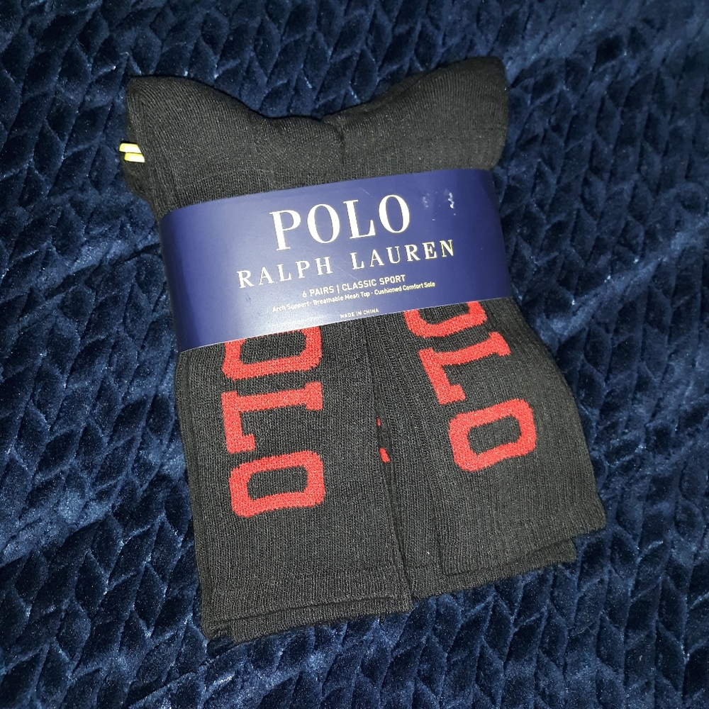 Polo Ralph Lauren 6pack crew socks